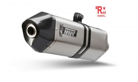Sistem de evacuare complet 2x1 MIVV SPEED EDGE Stainless Steel / Carbon cap pentru YAMAHA MT-07 Tracer / Tracer 700 (2016-2020)