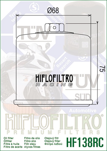 Filtru de ulei HIFLOFILTRO HF138RC Race - Img 2