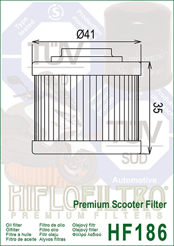 Filtru de ulei HIFLOFILTRO HF186 - Img 2