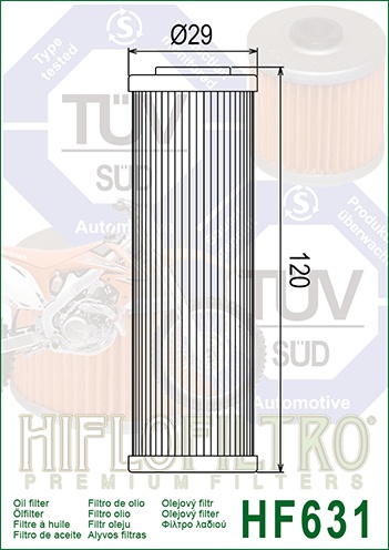 Filtru de ulei HIFLOFILTRO HF631 - Img 2