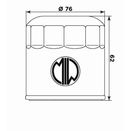Filtru de ulei MIW B9002 (alt. HF163) - Img 2