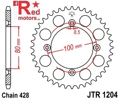 Foaie/pinion spate JTR1204.50 428 cu 50 de dinti pentru AJP PR3 125, PR3 200