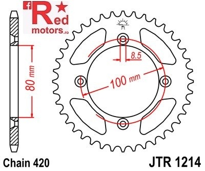Foaie/pinion spate JTR1214.38 420 cu 38 de dinti pentru Honda CR 80, CRF 70, CRF 110, XR 80