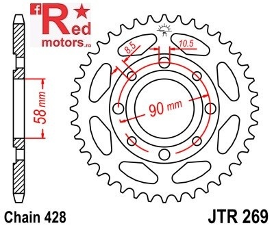 Foaie/pinion spate JTR269.41 428 cu 41 de dinti Daelim