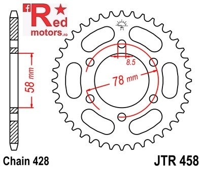 Foaie/pinion spate JTR458.37 428 cu 37 de dinti