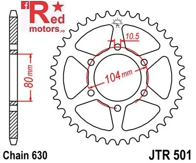 Foaie/pinion spate JTR501.39 630 cu 39 de dinti