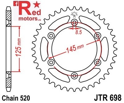 Foaie/pinion spate JTR698.39 520 cu 39 de dinti