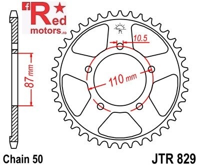 Foaie/pinion spate JTR829.45 530 cu 45 de dinti pentru Suzuki GSF 600