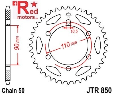 Foaie/pinion spate JTR850.33 530 cu 33 de dinti pentru Yamaha XS 650