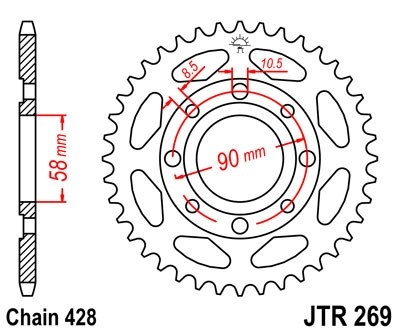 Foaie spate JT JTR 269-41 41T, 428 - Img 2