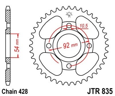 Kit de lant D.I.D Chain - Argintiu lant 428 VX, X-Ring, pinion fata JT, foaie spate JT pentru YAMAHA SR 125 1992-2003 - Img 5