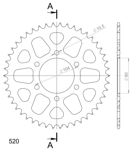 Kit de lant D.I.D Chain - Auriu lant 520 VX, X-Ring, pinion fata SUPERSPROX, foaie spate SUPERSPROX pentru CFMOTO 650 NK 2021-2024 - Img 5