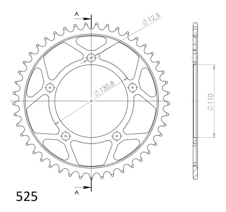 Kit de lant D.I.D Chain - Auriu lant 525 ZVM-X, X-Ring, pinion fata JT cauciucat, foaie spate SUPERSPROX pentru BMW S 1000 RR 2012-2018 - Img 5