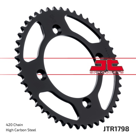 Kit de lant EK - Argintiu lant 420 DEH, Non-sealed, pinion fata JT, foaie spate JT pentru YAMAHA YZ 65 2018-2025 - Img 6