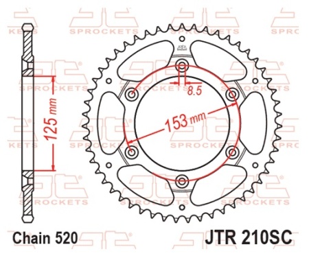 Kit de lant EK - Argintiu lant 520 MRD, Non-sealed, pinion fata JT, foaie spate JT pentru BETA RR 480 2015-2019 - Img 6