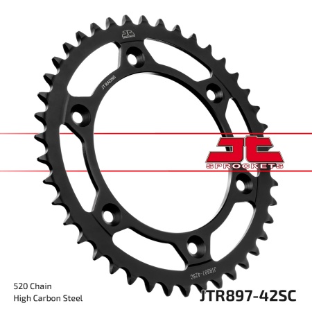 Kit de lant EK - Argintiu lant 520 SRO, O-ring, pinion fata JT cauciucat, foaie spate JT pentru KTM LC4 640 Enduro 2000-2006 - Img 5