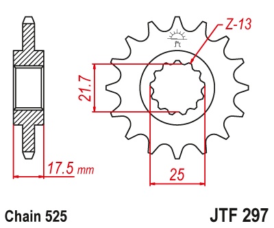 Kit de lant EK - Argintiu lant 525 SRO, O-ring, pinion fata JT, foaie spate JT pentru HONDA CB 500 / S 1994-2003 - Img 3