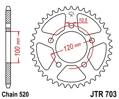 Kit de lant EK - Auriu lant 520 MVXZ, X-Ring, pinion fata JT cauciucat, foaie spate JT pentru APRILIA Pegaso 650 Strada 2005-2009 - Img 5