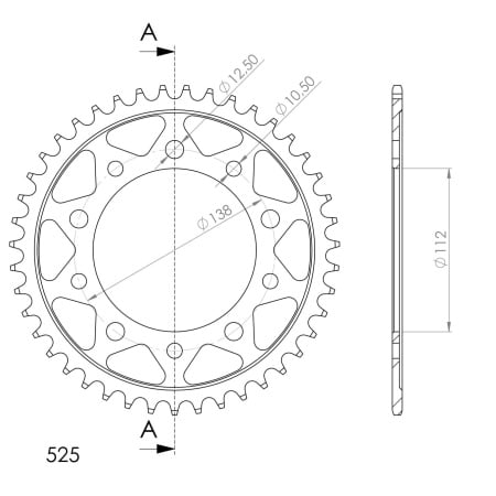 Kit de lant EK - Auriu lant 525 MVXZ, X-Ring, pinion fata SUPERSPROX, foaie spate SUPERSPROX pentru HONDA CBR 600 F 1999-2000 - Img 5