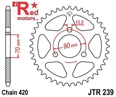 Kit lant DID GOLD fara O-ring 420 T/S pentru Honda CR80 RB Elsinore 1981 - Img 3