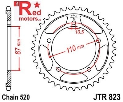 Kit lant DID GOLD PRO-STREET X-Ring 520 VX pentru Suzuki GS500 E-K,L,M,N,P (2 Cyl) 1988-1993 - Img 3
