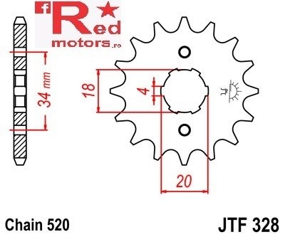 Kit lant DID GOLD X-Ring PRO-STREET 520 VX pentru Honda XR250 RG,RH 1986-1987 - Img 2