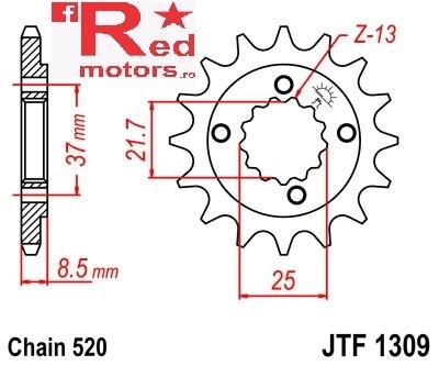 Kit lant DID GOLD X-Ring PRO-STREET 520 VX pentru Polaris 500 Predator 2005-2006 - Img 2