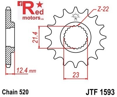 Kit lant premium EK QX-Ring 520 SRX pentru Yamaha YFM250 R-X,Y,Z,A,B,D Raptor 2008-2013 - Img 2