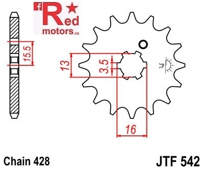 Pinion fata JTF 542 cu 10 dinti