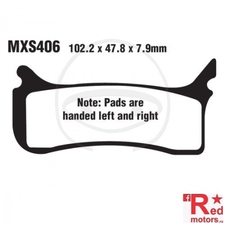 Placute frana fata SINTERED MX-S EBC RACING MX 102.2x47.8x7.9 FA406 pentru Husaberg FS 650, KTM SMR 525