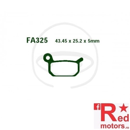 Placute frana fata SINTERED R EBC ALTN 43.45x25.2x5 FA325 pentru Husqvarna CR 50, KTM Mini Adventure 50, SX 50 LC, SX 65