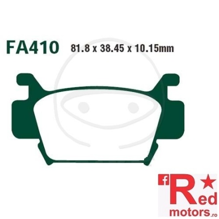 Placute frana fata SINTERED R EBC MX 81.8x38.45x10.15 FA410 pentru Honda TRX 500, TRX 680, TRX 700