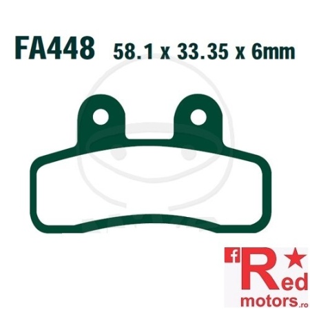 Placute frana fata STD EBC 58.1x33.35x6 FA448 pentru Kreidler Galactica 20 25, Hiker 25 20, Jigger 50
