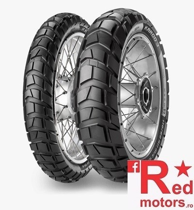 Set anvelope/cauciucuri moto Metzeler Karoo 3 90/90 R21 54R + 130/80 R17 65R - Img 2