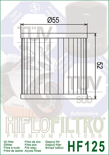 Filtru de ulei HIFLOFILTRO HF125 - Img 2