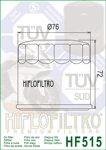 Filtru de ulei HIFLOFILTRO HF515 - Img 2