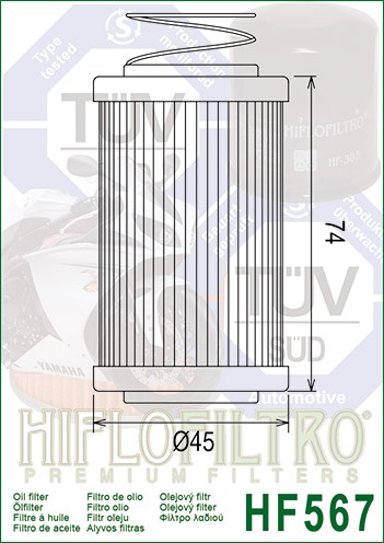 Filtru de ulei HIFLOFILTRO HF567 - Img 2