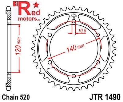 Foaie/pinion spate JTR1490.40 520 cu 40 de dinti
