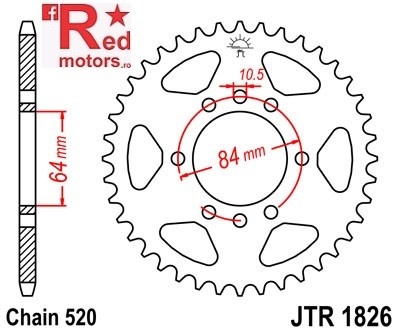 Foaie/pinion spate JTR1826.41 520 cu 41 de dinti pentru Arctic Cat DVX 400, Kawasaki KFX 400, Suzuki LT-F 160, LT-Z 400