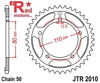 Foaie/pinion spate JTR2010.40 530 cu 40 de dinti pentru Triumph Adventurer 900, Daytona 900, Sprint 900