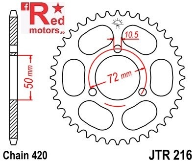 Foaie/pinion spate JTR216.42 420 cu 42 de dinti