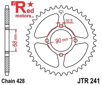 Foaie/pinion spate JTR241.53 428 cu 53 de dinti