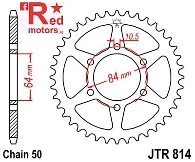 Foaie/pinion spate JTR814.42 530 cu 42 de dinti pentru Suzuki GS 400, GS 450