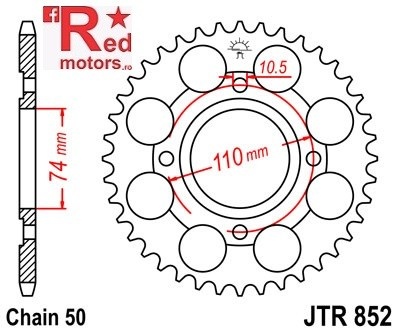 Foaie/pinion spate JTR852.41 530 cu 41 de dinti pentru Yamaha RD 250