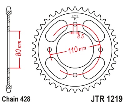 Foaie spate JT JTR 1219-41 41T, 428 - Img 2