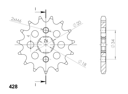 Kit de lant D.I.D Chain - Argintiu lant 428 VX, X-Ring, pinion fata SUPERSPROX, foaie spate JT pentru DAELIM VL 125 Daystar (Classic) 2000-2007 - Img 3