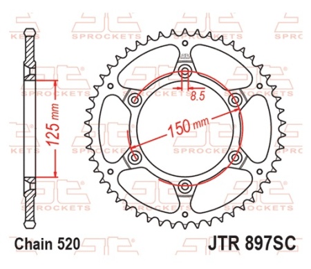 Kit de lant D.I.D Chain - Argintiu lant 520 VX, X-Ring, pinion fata JT cauciucat, foaie spate JT pentru KTM SXC 625 2003-2006 - Img 6