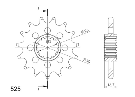 Kit de lant D.I.D Chain - Argintiu lant 525 VX, X-Ring, pinion fata SUPERSPROX, foaie spate SUPERSPROX STEALTH pentru HONDA CB 650 F / FA 2014-2018 - Img 3