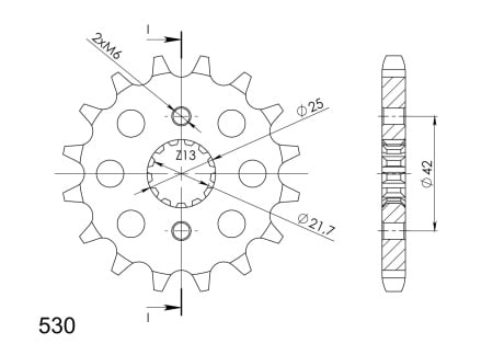Kit de lant D.I.D Chain - Argintiu lant 530 VX, X-Ring, pinion fata SUPERSPROX, foaie spate SUPERSPROX pentru SUZUKI VZ 800 Marauder 1997-2004 - Img 3