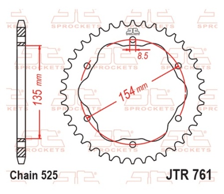 Kit de lant D.I.D Chain - Auriu lant 525 ZVM-X, X-Ring, pinion fata JT cauciucat, foaie spate JT pentru DUCATI Monster 1200 / S 2015-2021 - Img 7